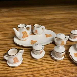 Miniature Teddy Bear Tea Set